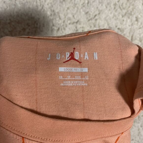 Air Jordan (Her)itage Pink Striped Loose Fit Midi Dress Womens XS Shift Pullover - Picture 7 of 10